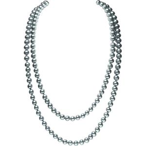 imageBABEYOND Long Pearl Necklace Faux Pearls Necklace Set Beaded Long Pearls Necklace 1920s Gatsby Costume JewelrySpace Gray