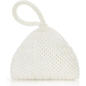 imageBABEYOND Pearl Clutch Purse Evening Bags for Women Elegant Triangle Purse for Wedding Bride Party PromPearl