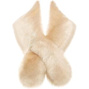 imageBABEYOND Womens Faux Fur Shawl Party Faux Fur Collar Fur Wraps for Winter Bridal Wedding Cover UpBeige