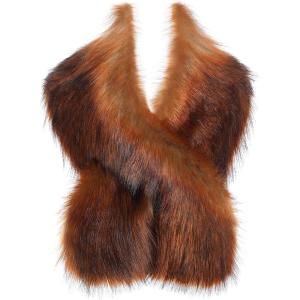 imageBABEYOND Womens Faux Fur Shawl Party Faux Fur Collar Fur Wraps for Winter Bridal Wedding Cover UpRusset