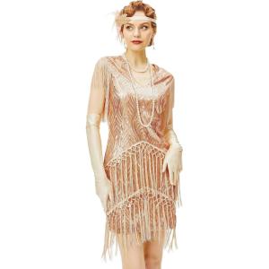 imageBABEYOND womens FlapperRose Gold