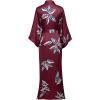 imageBABEYOND Satin Kimono Robe Cover up Silky Long Print Kimono Blouse Loose Cardigen Bachelorette Party RobeWine Red