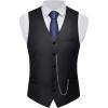 imageBABEYOND 1920s Mens Gatsby Gangster Vest Costume Accessories Set Fedora HatDark Gray
