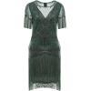 imageBABEYOND Flapper Dress 1920s Gatsby Dress Womens Long Fringed Dress Sequins Art Deco Dress Dark Green