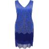 imageBABEYOND Womens Flapper Dresses 1920s V Neck Beaded Fringed Great Gatsby DressBlue