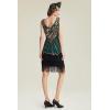 imageBABEYOND Womens Flapper Dresses 1920s V Neck Beaded Fringed Great Gatsby DressGold Green