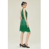 imageBABEYOND Womens Flapper Dresses 1920s V Neck Beaded Fringed Great Gatsby DressGreen