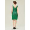 imageBABEYOND Womens Flapper Dresses 1920s V Neck Beaded Fringed Great Gatsby DressGreen