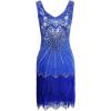 imageBABEYOND Womens Flapper Dresses 1920s V Neck Beaded Fringed Great Gatsby DressRoyal Blue