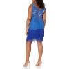 imageBABEYOND Womens Flapper Dresses 1920s V Neck Beaded Fringed Great Gatsby DressRoyal Blue