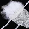 imageBABEYOND Long Feather Gloves Women  Fingerless Gloves Halloween Witch Spider Web Gloves 20s Lace Flapper Accessories