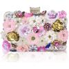 imageBABEYOND Flower Clutch Evening Bag  Women 3D Multicolored Beaded Shoulder Handbag Purse for 1920s Party Prom Wedding