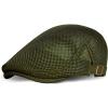 imageBABEYOND Mens Mesh Flat Cap Breathable Summer Newsboy Hat Beret Cabbie Ivy Hat Gatsby Newsboy Hat for Driving Hunting