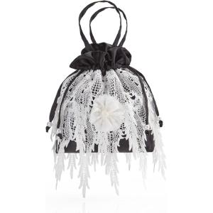 imageBABEYOND Wedding Purses for Women  Bridal Evening Clutch Floral Lace Trim Bag Purse with Inner Bag for Dollar Dance Party