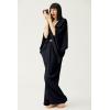 imageBABEYOND 1920s Satin Cocoon Gown  Hollywood Style Robe Great Gatsby Party Outfit Batwing Sleeves Art Deco CoatBlack