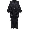 imageBABEYOND 1920s Satin Cocoon Gown  Hollywood Style Robe Great Gatsby Party Outfit Batwing Sleeves Art Deco CoatBlack