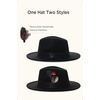 image:imageBABEYOND Fedora Hats Cap for Men Women Wide Brim Hat 1920s Gatsby Panama Costume AccessoriesBlack