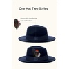 image:imageBABEYOND Fedora Hats Cap for Men Women Wide Brim Hat 1920s Gatsby Panama Costume AccessoriesBlue