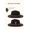 image:imageBABEYOND Fedora Hats Cap for Men Women Wide Brim Hat 1920s Gatsby Panama Costume AccessoriesBrown