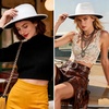 image:imageBABEYOND 1920s Fedora Hat for Men Gatsby Wide Brim Fedora Hat Felt Panama Cap with Band for Women MenBlWhitewh