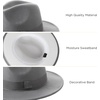 image:imageBABEYOND 1920s Fedora Hat for Men Gatsby Wide Brim Fedora Hat Felt Panama Cap with Band for Women MenWhGraygr