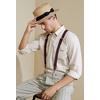 image:imageBABEYOND Mens Brim Boater Hat Gatsby Straw Panama Hat Fedora Summer Beach Sun Hat 20s Costume AccessoriesBlack