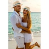 image:imageBABEYOND Mens Brim Boater Hat Gatsby Straw Panama Hat Fedora Summer Beach Sun Hat 20s Costume AccessoriesBlue Black White