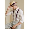 image:imageBABEYOND Mens Brim Boater Hat Gatsby Straw Panama Hat Fedora Summer Beach Sun Hat 20s Costume AccessoriesBlue Red