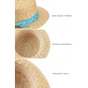 image:imageBABEYOND Mens Brim Boater Hat Gatsby Straw Panama Hat Fedora Summer Beach Sun Hat 20s Costume AccessoriesBluedots