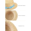 image:imageBABEYOND Mens Brim Boater Hat Gatsby Straw Panama Hat Fedora Summer Beach Sun Hat 20s Costume AccessoriesBluestripe