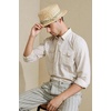 image:imageBABEYOND Mens Brim Boater Hat Gatsby Straw Panama Hat Fedora Summer Beach Sun Hat 20s Costume AccessoriesGreenflower
