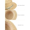 image:imageBABEYOND Mens Brim Boater Hat Gatsby Straw Panama Hat Fedora Summer Beach Sun Hat 20s Costume AccessoriesGreenflower