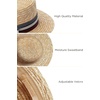 image:imageBABEYOND Mens Brim Boater Hat Gatsby Straw Panama Hat Fedora Summer Beach Sun Hat 20s Costume AccessoriesGrey Red