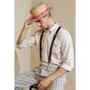 image:imageBABEYOND Mens Brim Boater Hat Gatsby Straw Panama Hat Fedora Summer Beach Sun Hat 20s Costume AccessoriesOrange