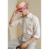 image:imageBABEYOND Mens Brim Boater Hat Gatsby Straw Panama Hat Fedora Summer Beach Sun Hat 20s Costume AccessoriesPink