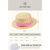 image:imageBABEYOND Mens Brim Boater Hat Gatsby Straw Panama Hat Fedora Summer Beach Sun Hat 20s Costume AccessoriesPinkdots