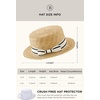 image:imageBABEYOND Mens Brim Boater Hat Gatsby Straw Panama Hat Fedora Summer Beach Sun Hat 20s Costume AccessoriesWhite Black