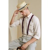 image:imageBABEYOND Mens Brim Boater Hat Gatsby Straw Panama Hat Fedora Summer Beach Sun Hat 20s Costume AccessoriesWhite Green