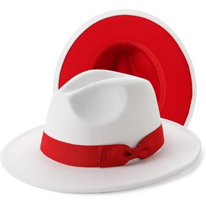 image:imageBABEYOND 1920s Fedora Hat for Men Gatsby Wide Brim Fedora Hat Felt Panama Cap with Band for Women MenRdWhiterd
