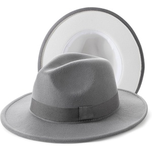 image:imageBABEYOND 1920s Fedora Hat for Men Gatsby Wide Brim Fedora Hat Felt Panama Cap with Band for Women MenWhGraygr