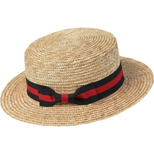 image:imageBABEYOND Mens Brim Boater Hat Gatsby Straw Panama Hat Fedora Summer Beach Sun Hat 20s Costume AccessoriesRed Black