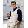 image:imageBABEYOND Mens Suit Vest Slim Fit Waistcoat Business Dress Vests for Suit TuxedoBeige