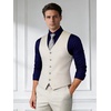 image:imageBABEYOND Mens Suit Vest Slim Fit Waistcoat Business Dress Vests for Suit TuxedoBeige