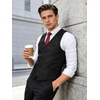 image:imageBABEYOND Mens Suit Vest Slim Fit Waistcoat Business Dress Vests for Suit TuxedoBlack