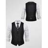 image:imageBABEYOND Mens Suit Vest Slim Fit Waistcoat Business Dress Vests for Suit TuxedoBlack Stripe