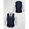 image:imageBABEYOND Mens Suit Vest Slim Fit Waistcoat Business Dress Vests for Suit TuxedoBluestripe