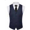 image:imageBABEYOND Mens Suit Vest Slim Fit Waistcoat Business Dress Vests for Suit TuxedoBluestripe