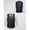 image:imageBABEYOND Mens Suit Vest Slim Fit Waistcoat Business Dress Vests for Suit TuxedoDark Gray
