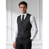 image:imageBABEYOND Mens Suit Vest Slim Fit Waistcoat Business Dress Vests for Suit TuxedoDark Gray
