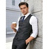 image:imageBABEYOND Mens Suit Vest Slim Fit Waistcoat Business Dress Vests for Suit TuxedoDark Gray